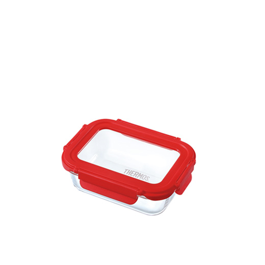【THERMOS膳魔師】耐熱玻璃保鮮盒_Z-GFC640R系列_紅色