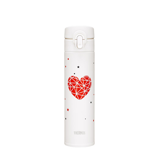 【THERMOS膳魔師】保溫瓶_jni-402鑽石愛心系列_400ml