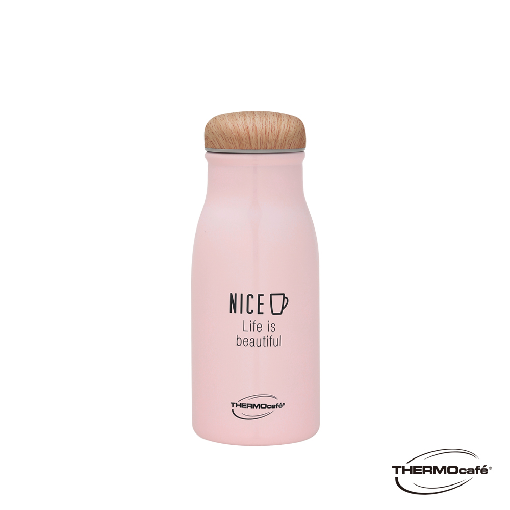 【THERMOcafe' 凱菲】不銹鋼真空保溫杯350ml-淺粉色