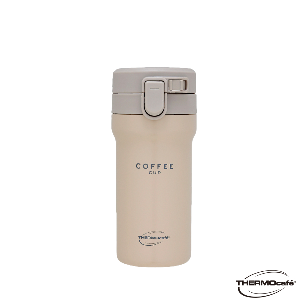 【THERMOcafe' 凱菲】不鏽鋼真空保溫瓶370ml-咖啡棕