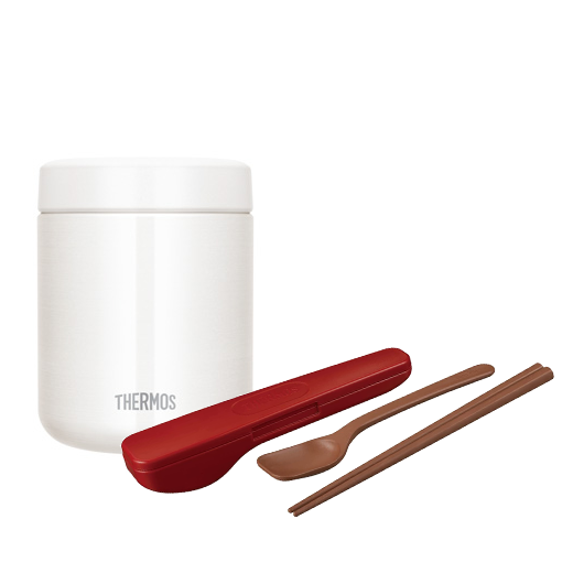 【THERMOS膳魔師】不銹鋼真空食物燜燒罐_JBR-400系列_白色【活動專區商品】