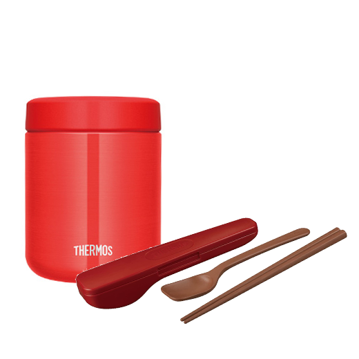 【THERMOS膳魔師】不銹鋼真空食物燜燒罐_JBR-400系列_紅色【活動專區商品】