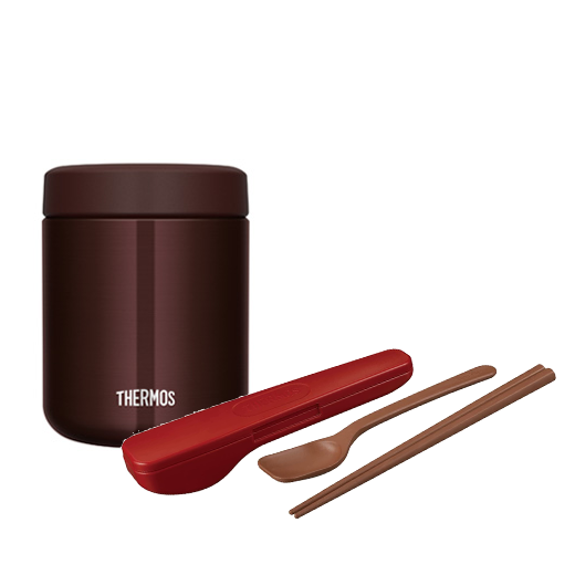 【THERMOS膳魔師】不銹鋼真空食物燜燒罐_JBR-400系列_咖啡色【活動專區商品】