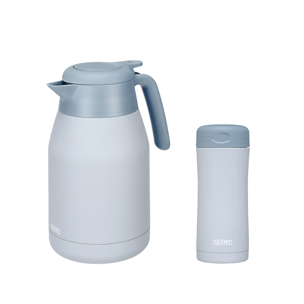 【THERMOS膳魔師】保溫壺_THS-1500系列_1500ml_淺墨藍【活動專區商品】