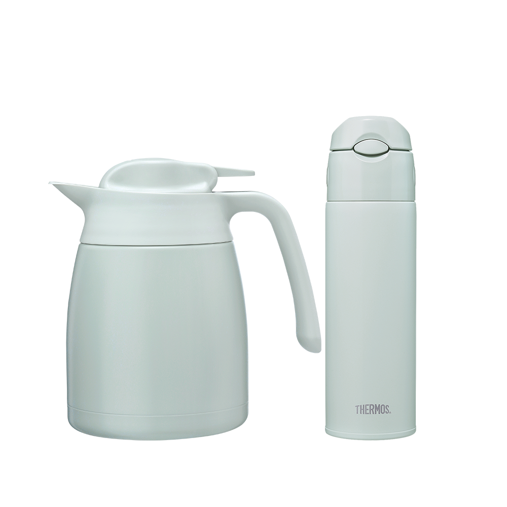 【THERMOS膳魔師】保溫壺_THV-1000系列_1000ml_迷霧綠【活動專區商品】