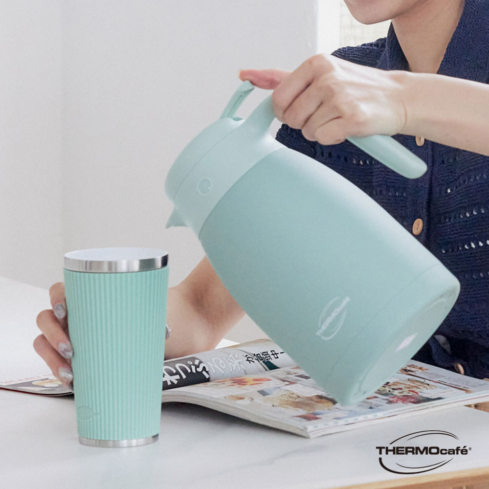 【THERMOcafe' 凱菲】不銹鋼真空保溫壺_1500ml_薄荷綠【活動專區商品】