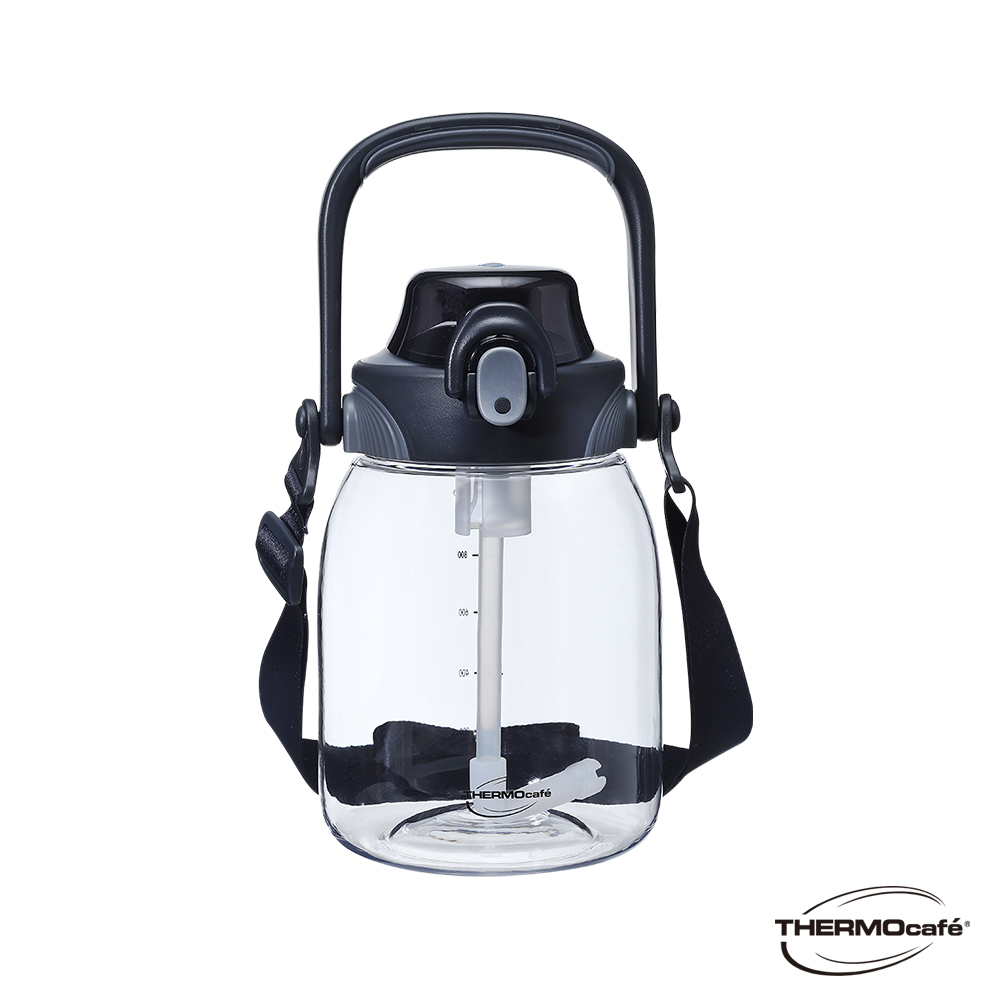 【THERMOcafe' 凱菲】隨手瓶1000ml_時尚黑