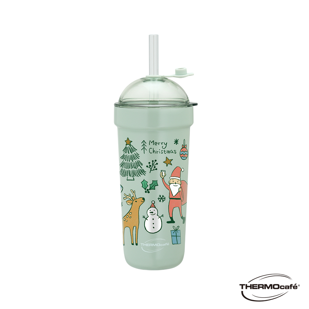 【THERMOcafe' 凱菲】吸管保溫杯_TCBT-900系列_900ml_聖誕節