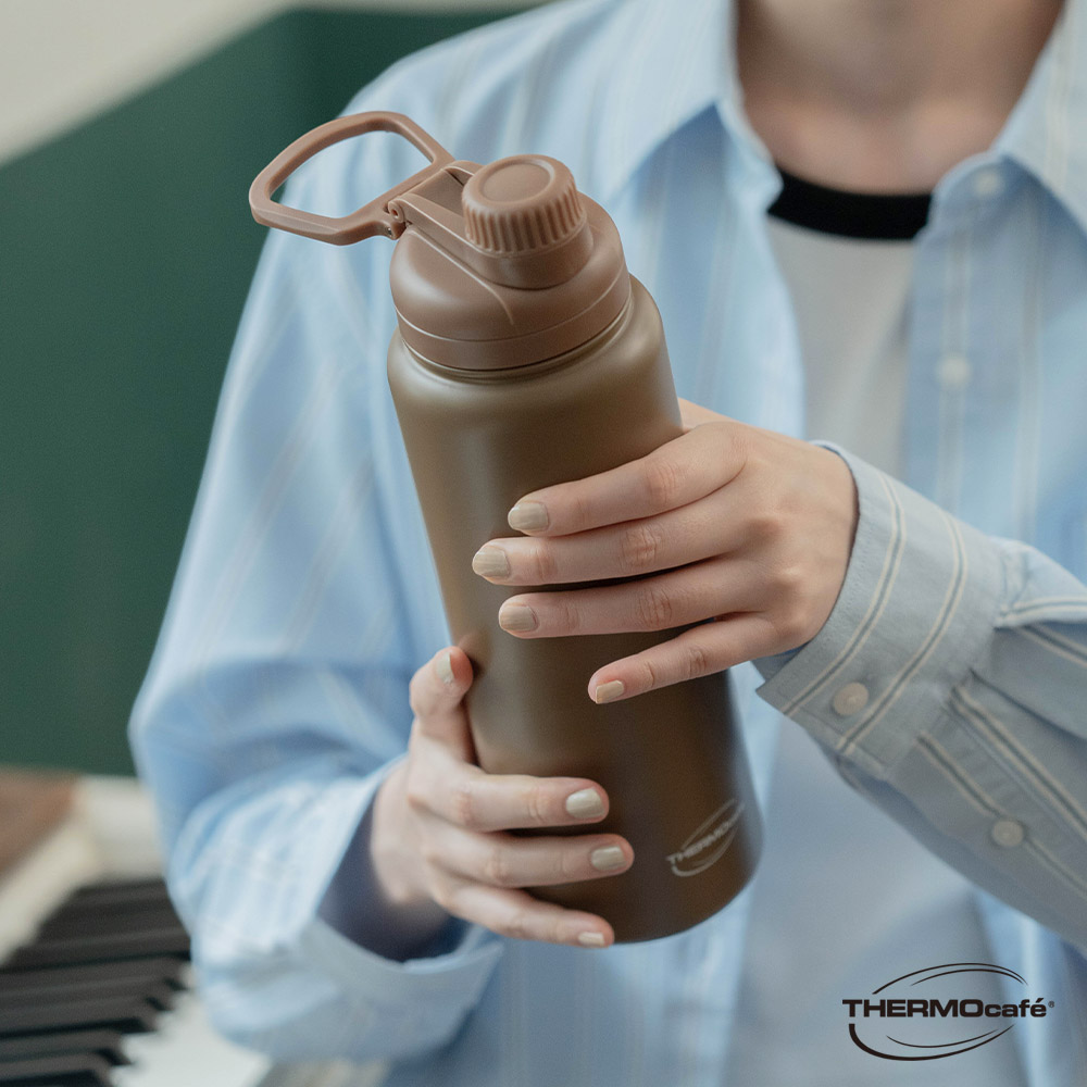 【THERMOcafe' 凱菲】不銹鋼真空保溫瓶_TCCB-890系列_890ml_摩卡棕