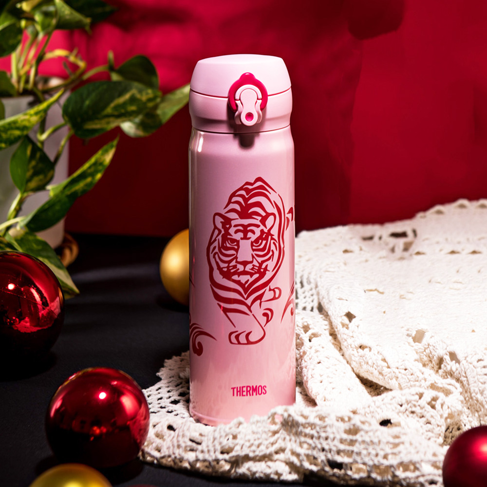 【THERMOS膳魔師】保溫瓶_jnl-500系列_500ml_虎虎生風_粉