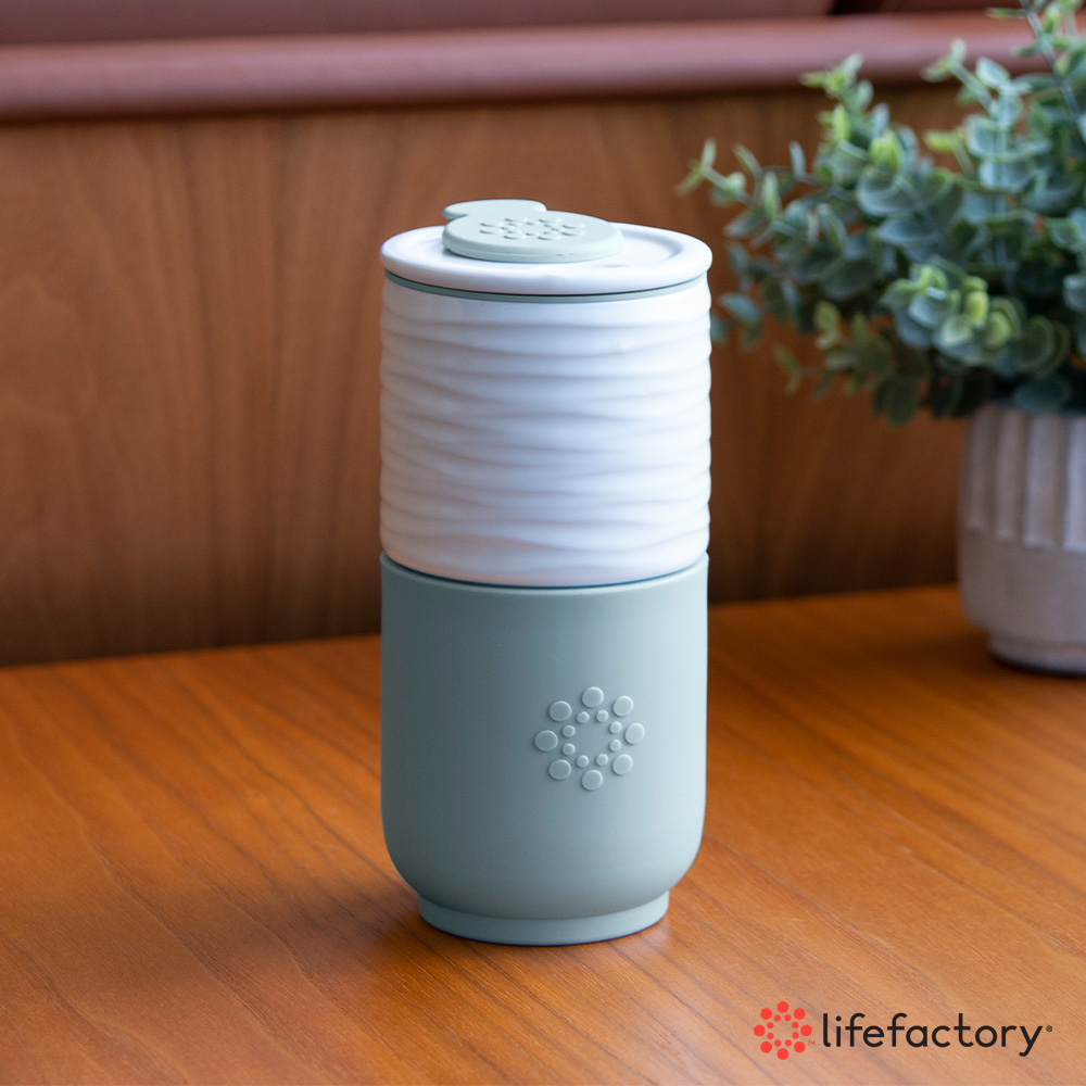 【Lifefactory】陶瓷隨行杯350ml_薄荷綠