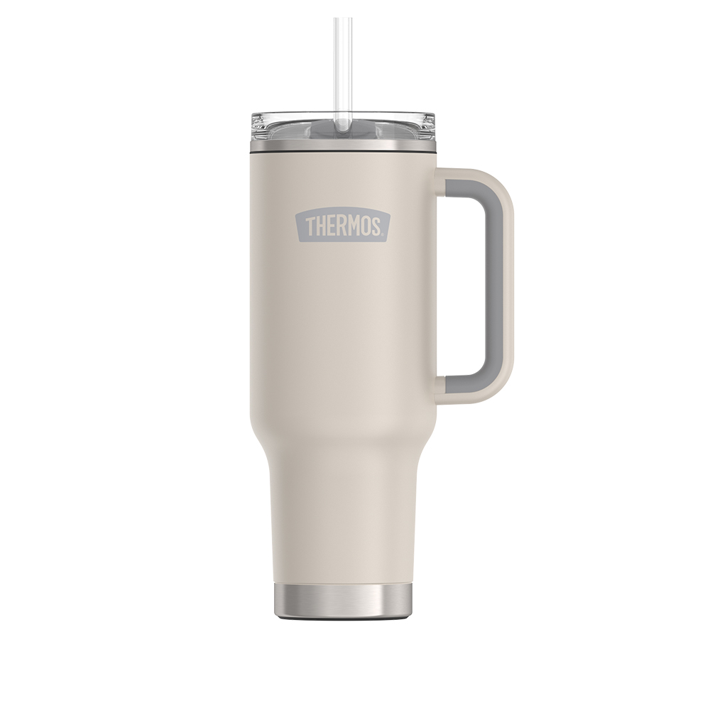 【THERMOS膳魔師】不銹鋼真空吸管隨行瓶_TS180系列_1200ml_白