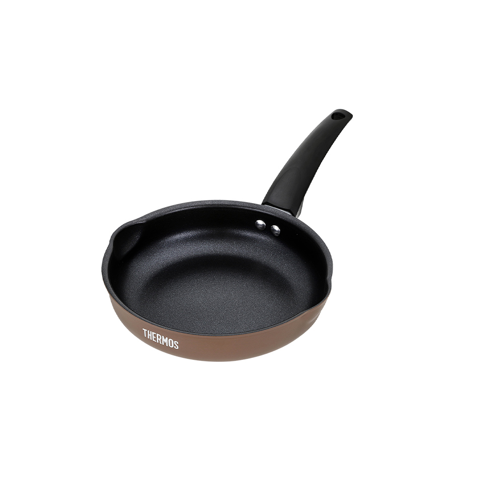 【THERMOS膳魔師】巧味不沾鍋_THP系列_單柄平底鍋20cm_焦糖棕