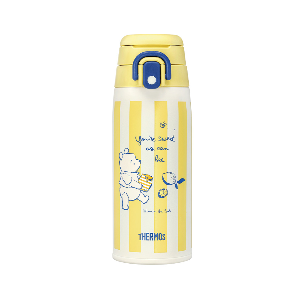 【THERMOS膳魔師】不銹鋼真空保溫瓶_550ml_小熊維尼100週年紀念款(檸檬篇)