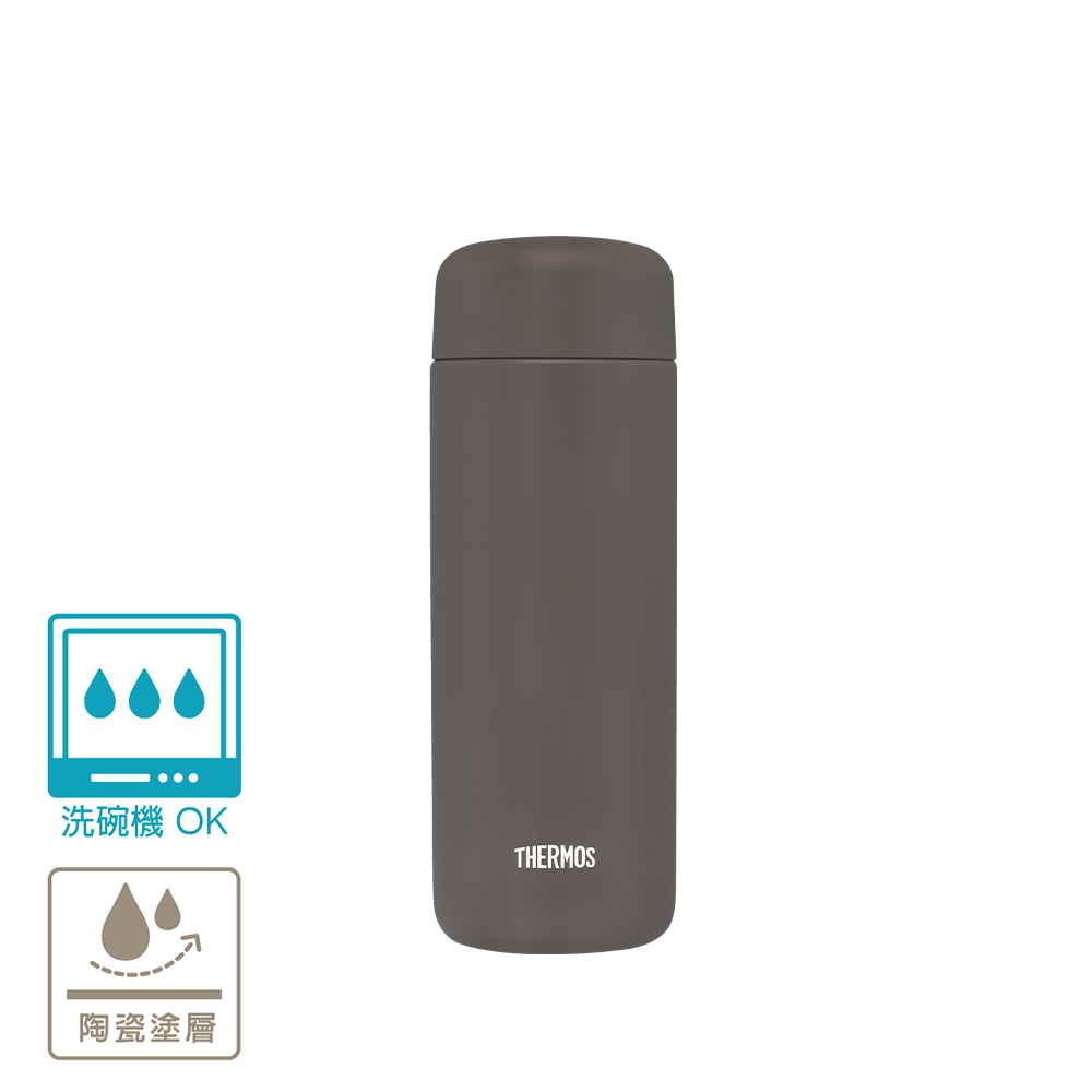【THERMOS膳魔師】不銹鋼陶瓷塗層真空保溫杯_500ml_霧面棕