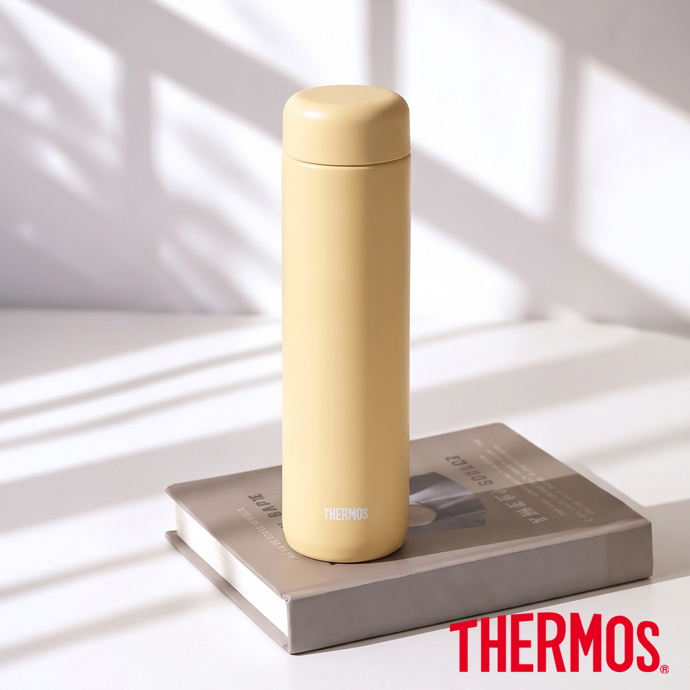 【THERMOS膳魔師】不銹鋼陶瓷塗層真空保溫杯_650ml_霧面黃
